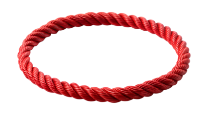 red rope isolated on white