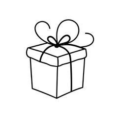 muted pink palette with gift box line art