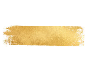 gold paint brush stroke isolated