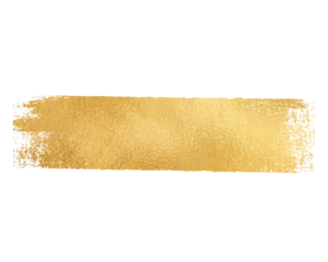 gold paint brush stroke isolated