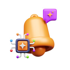 AI tech 3d ui icon