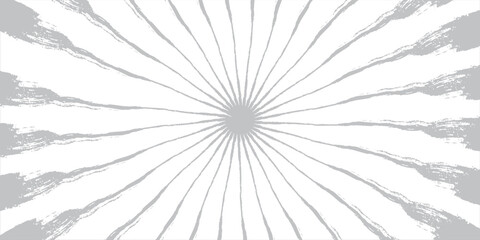 Obraz premium Ray sun light. Sunburst background. Radial circle line. Pattern starburst. Comic beam lines. Sun effect rays. Abstract firework. Concentration stripe. Cartoons lightning style. Vector illustration