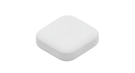 White wireless router isolated on transparent background, a modern electronic device for internet connection, providing wireless access to the network in home or office environments