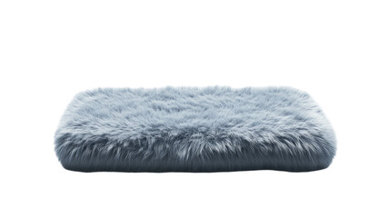 3D rendering of plush rectangle shape with soft cushion-like texture on white background
