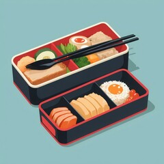 Delicious Japanese sushi rolls with salmon, rice, and fresh fish on a white plate with chopsticks