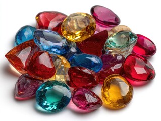 Pile of colorful gemstones