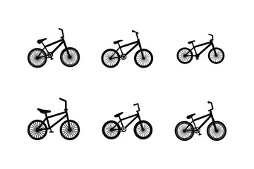 bmx bike silhouette vector illustration