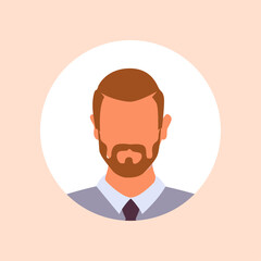 Vector flat illustration. Avatar, user profile, face icon, gender neutral silhouette, profile picture in color. Suitable for social media profiles, icons, splash screens and as a template.
