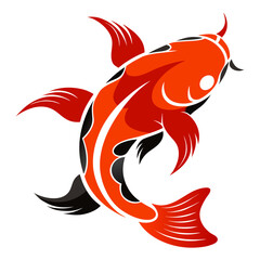 golden fish with red wings