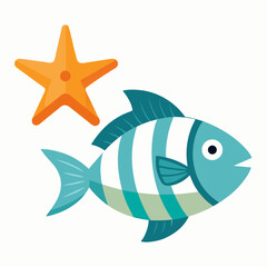 vector illustration of a fish