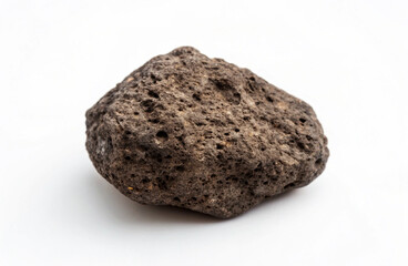 Obraz premium Icelandic Volcanic Rock Dark Gray Souvenir Isolated