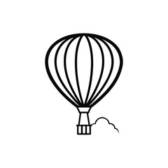 Obraz premium Vector art of hot air balloon isolated on white background, symbolizing travel and adventure