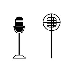 microphone on a black background