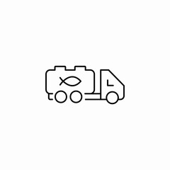 fish transportation icon sign vector