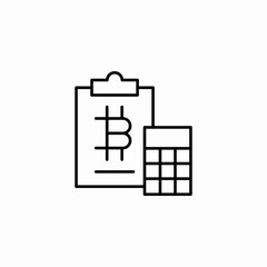 bitcoin currency calculations icon sign vector
