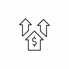 finances rise success icon sign vector