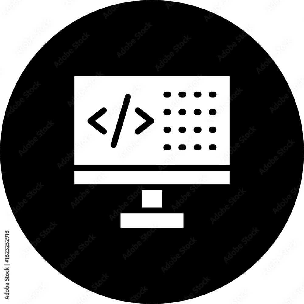Wall mural programming vector icon design