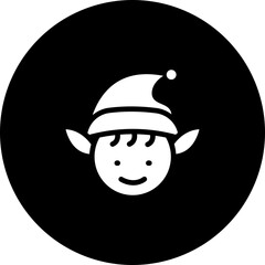 Christmas Elf Vector Icon Design