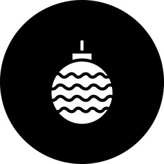 Christmas Bauble Vector Icon Design