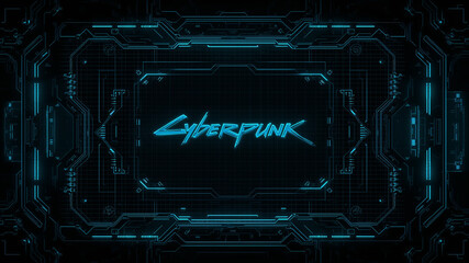  High-Contrast Cyberpunk Interface