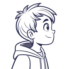 Stylized Vector Illustrations of Boys in Urban and Casual Outfits in Various Poses and Expressions