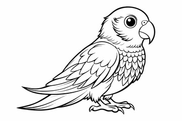 coloring page line art the lovebird black vector