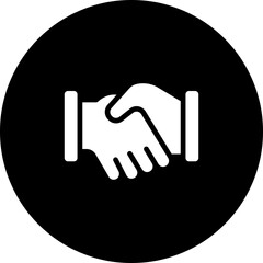 Obraz premium Hand Shaking Vector Icon Design