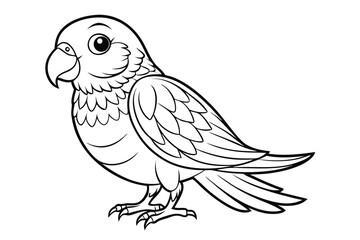 coloring page line art the lovebird black vector