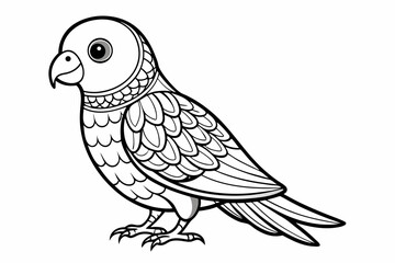 Fototapeta premium coloring page line art the lovebird black vector