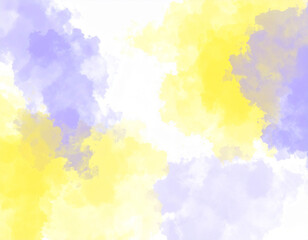 Obraz premium simple and sweet pattern features pastel flowers in light purple, pink, blue, and green, scattered with tiny light blue dots on a white background, creating a cheerful and innocent design perfect for 