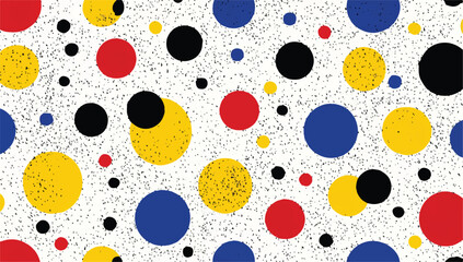 Vibrant Abstract Seamless Pattern with Colorful Dots and Speckled Background Design for Creative Projects and Modern Art Concepts