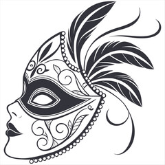 carnival mask vector illustration