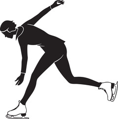 Skating Silhouette Vector Bundle | Ice Skating, Roller Skating & Skateboard Silhouettes | Black Silhouette Clipart Se