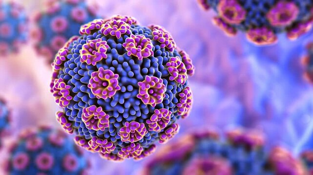 Human papillomavirus (HPV) structure close-up	
