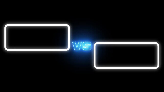 VS Neon Animation, Versus Match Intro, Glowing Versus Bars, Animated VS Line, Futuristic Battle Screen, Versus Title Reveal