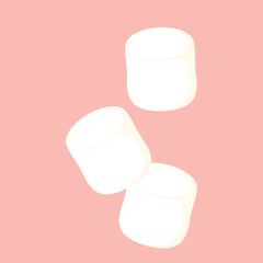 Marshmallow cartoon vector. Marshmallow logo design. Marshmallow icon.