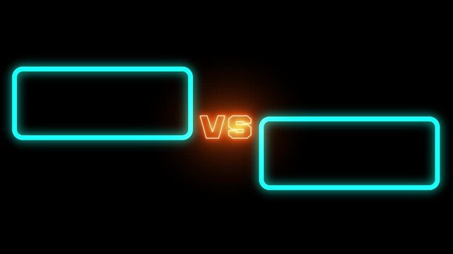 VS Bars Animation, Glowing Versus Screen, Multiplayer Battle Intro, Futuristic VS Line Loop, Co-op Team Fight Interface, Dark Background, 4K Seamless Loop