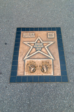 Krakow, Poland - July 26, 2025: Star of Roman Polanski at Krakow Walk of Fame (Avenue of Stars).