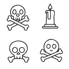 Halloween Outline Icon Set