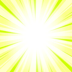 Obraz premium Abstract Neon Yellow Sunburst Background with Glowing Light Rays. Yellow Glowing Effect Sunburst Background for Presentation, Banner, Poster, Flyer, Sales. Pop Art Background for Summer Themes.