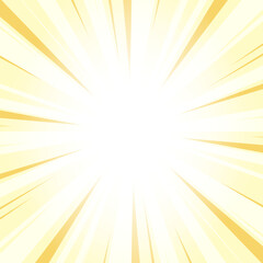 Obraz premium Abstract Light Yellow Sunburst Background with Glowing Light Rays. Yellow Glowing Effect Sunburst Background for Presentation, Banner, Poster, Flyer, Sales. Pop Art Background for Summer Themes.