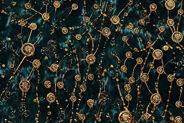 A seamless loop design of binary strings interwoven with circuitry 
