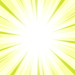 Abstract Pear Yellow Sunburst Background with Glowing Light Rays. Yellow Glowing Effect Sunburst Background for Presentation, Banner, Poster, Flyer, Sales. Pop Art Background for Summer Themes.