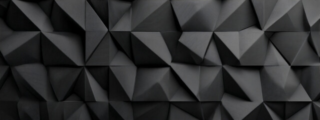 Obraz premium Dark Gray Geometric Abstract Background in 3D