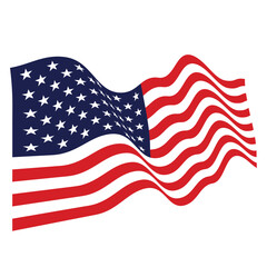 American flag.Wavy flag of USA.