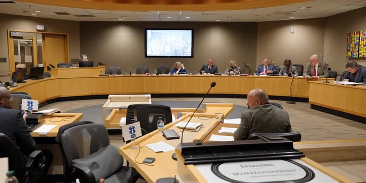 Local city council meeting for local city and town affairs that affect their electorate - local government concept