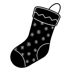 christmas sock isolated on white