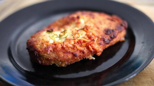 Cooked Chile Relleno On A Plate