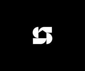 letter s home modern clean logo