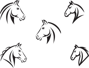Horse Head Silhouette | Minimalist Vector Logo Design